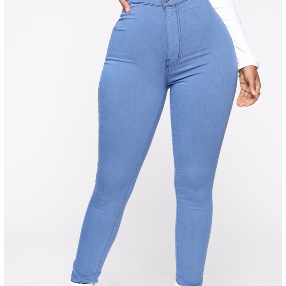 NWT super high waist denim skinnies 1x